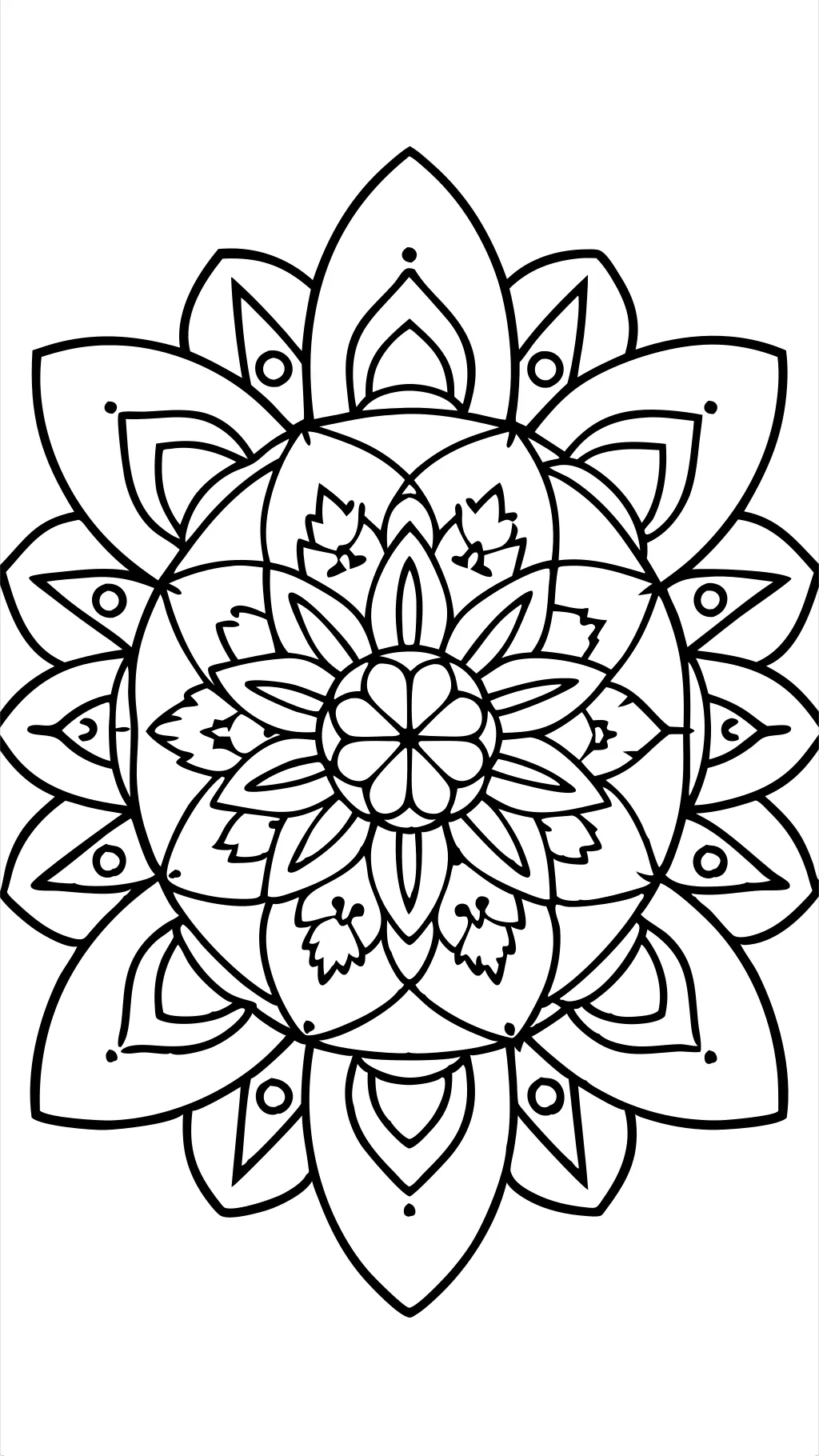 coloriage de mandala facile